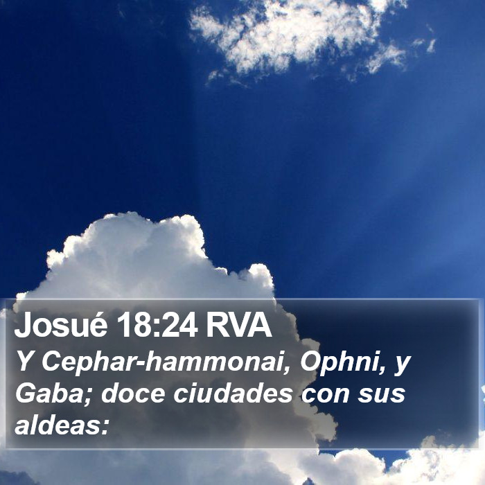 Josué 18:24 RVA Bible Study