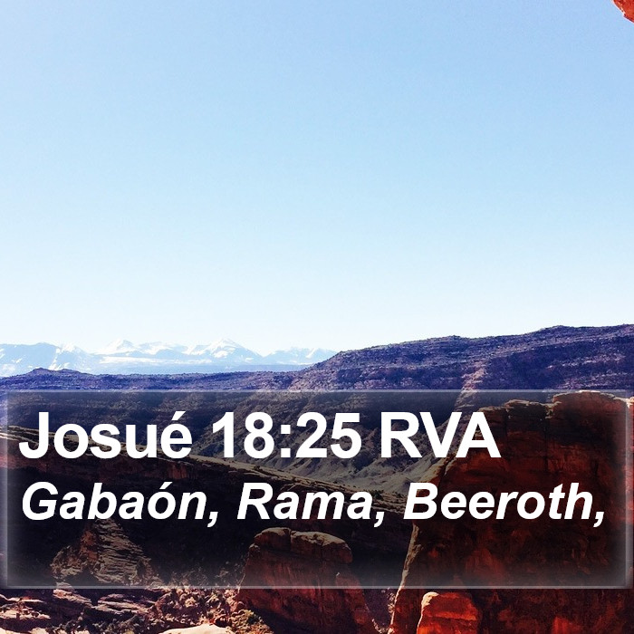 Josué 18:25 RVA Bible Study