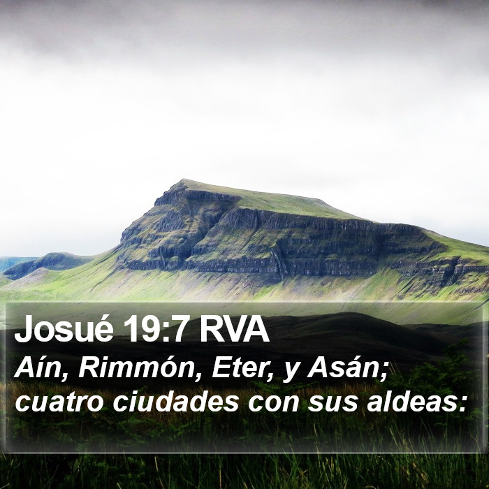 Josué 19:7 RVA Bible Study