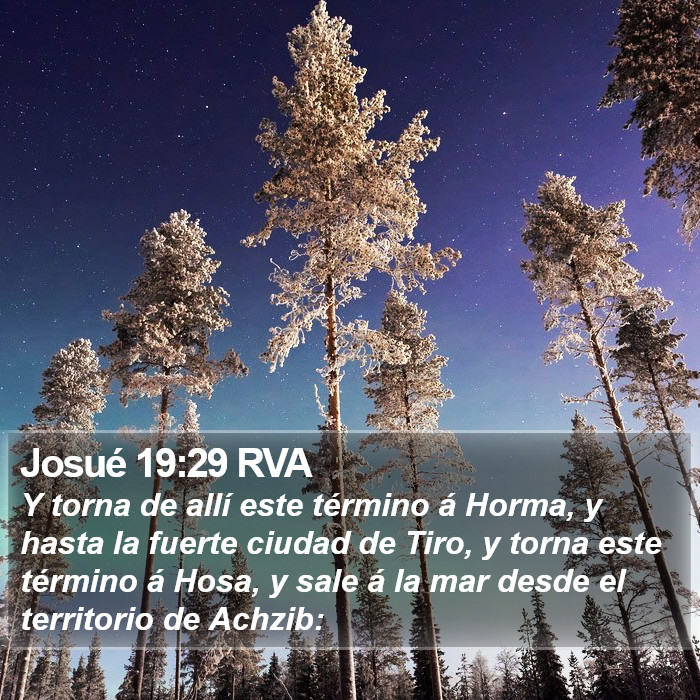 Josué 19:29 RVA Bible Study