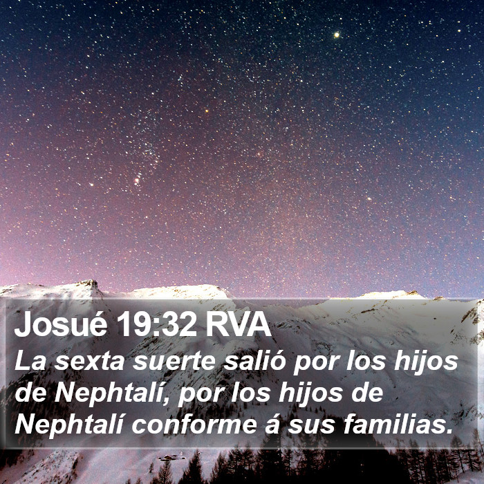 Josué 19:32 RVA Bible Study