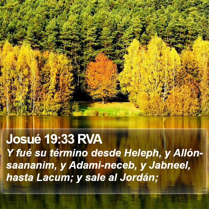 Josué 19:33 RVA Bible Study