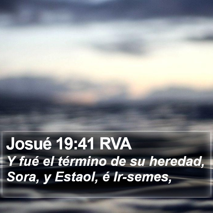 Josué 19:41 RVA Bible Study