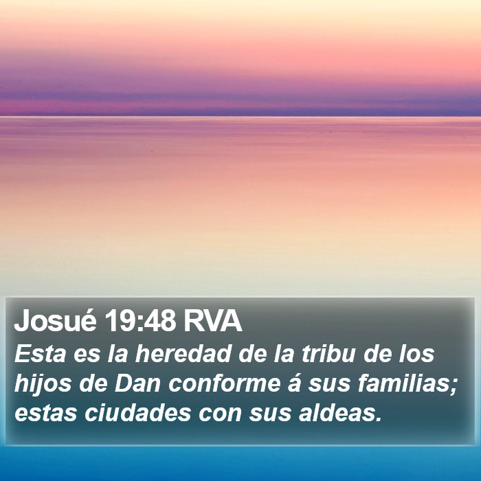 Josué 19:48 RVA Bible Study