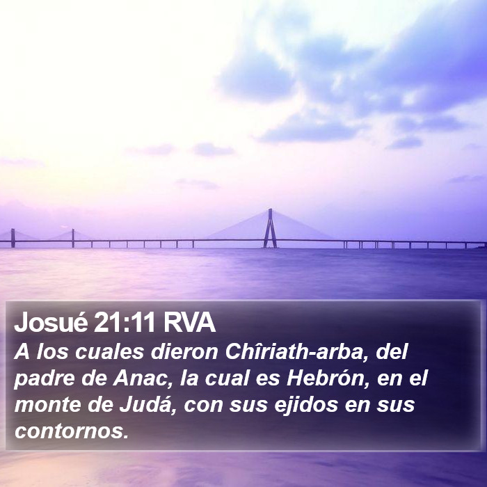 Josué 21:11 RVA Bible Study