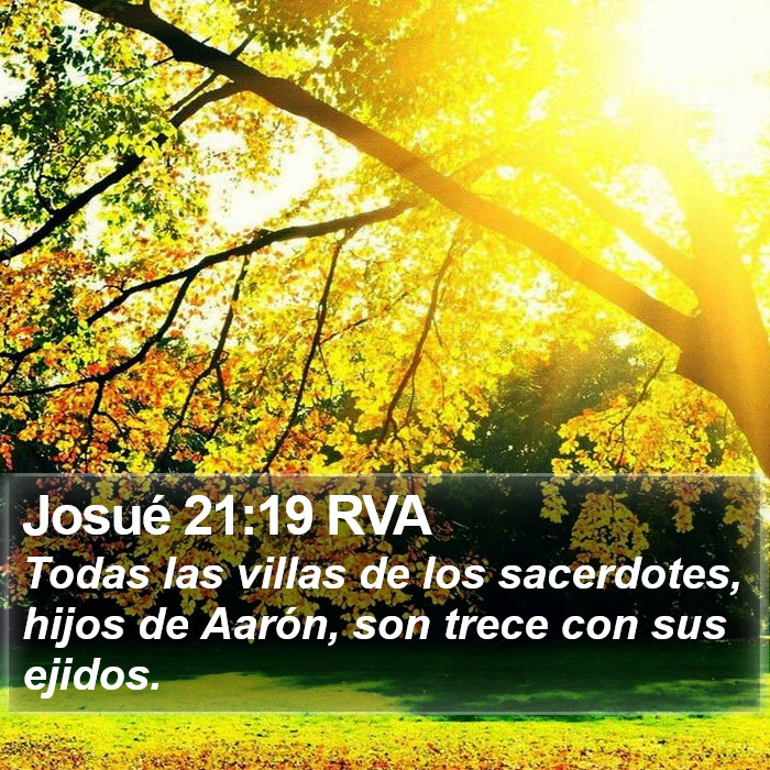 Josué 21:19 RVA Bible Study