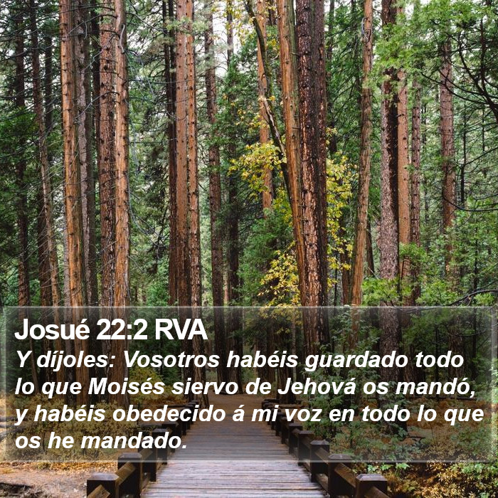 Josué 22:2 RVA Bible Study