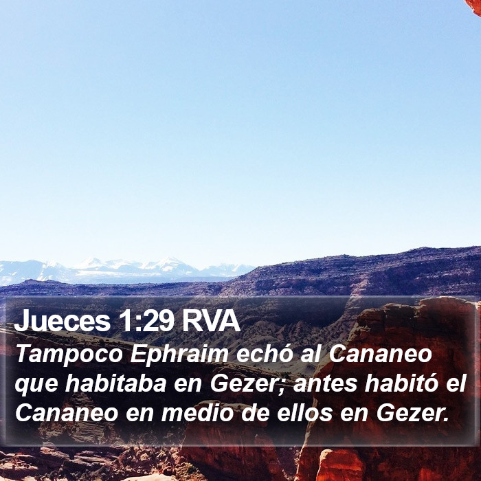 Jueces 1:29 RVA Bible Study