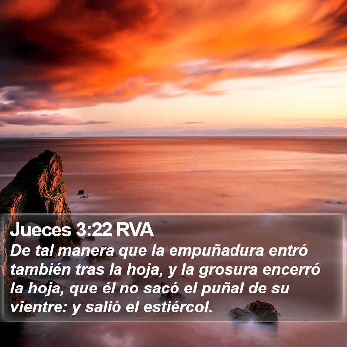 Jueces 3:22 RVA Bible Study