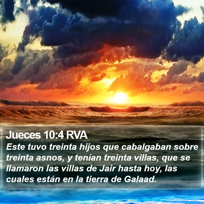 Jueces 10:4 RVA Bible Study