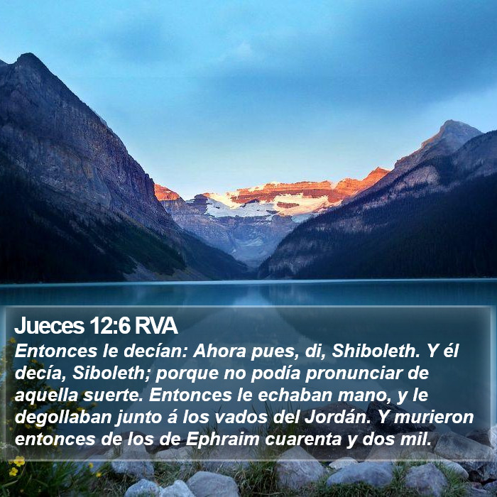 Jueces 12:6 RVA Bible Study