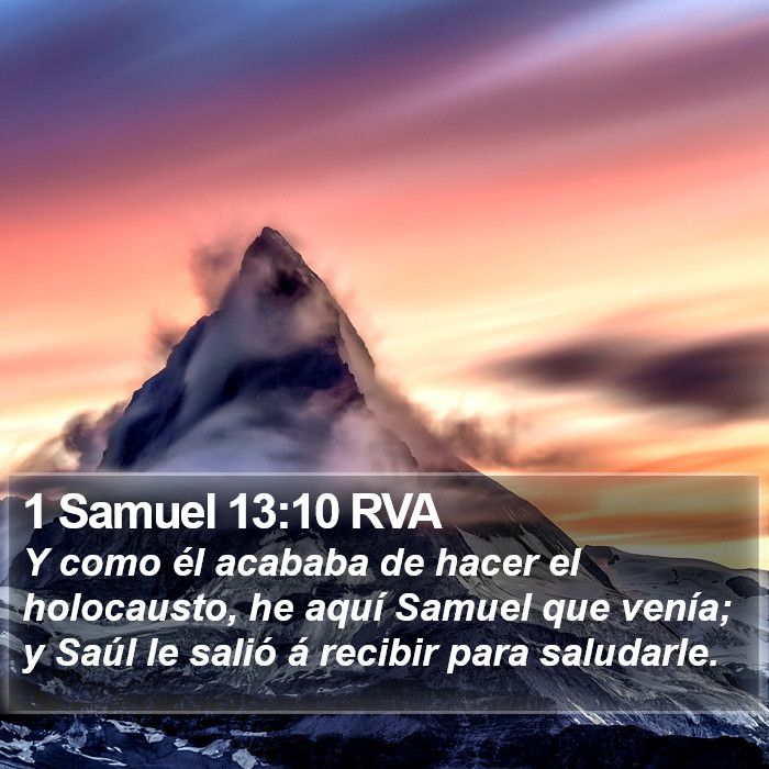 1 Samuel 13:10 RVA Bible Study