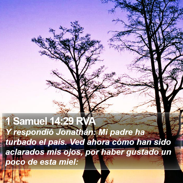 1 Samuel 14:29 RVA Bible Study