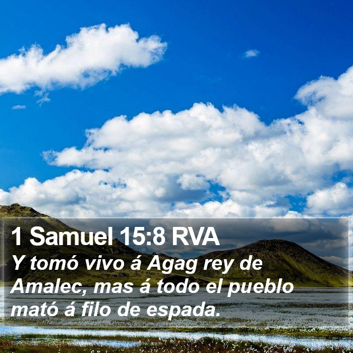 1 Samuel 15:8 RVA Bible Study