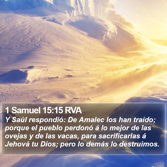 1 Samuel 15:15 RVA Bible Study