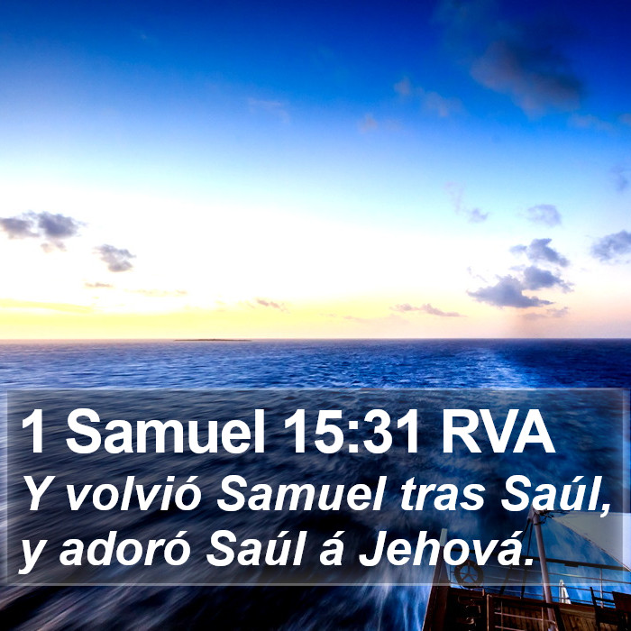 1 Samuel 15:31 RVA Bible Study