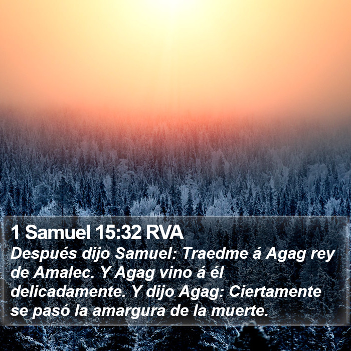 1 Samuel 15:32 RVA Bible Study