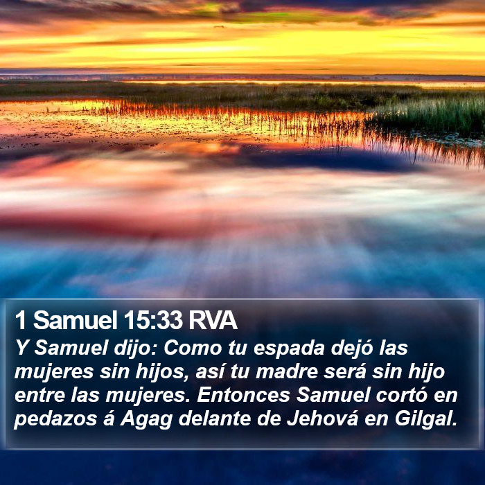 1 Samuel 15:33 RVA Bible Study