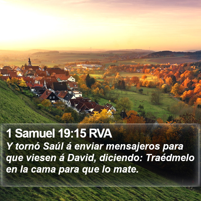 1 Samuel 19:15 RVA Bible Study