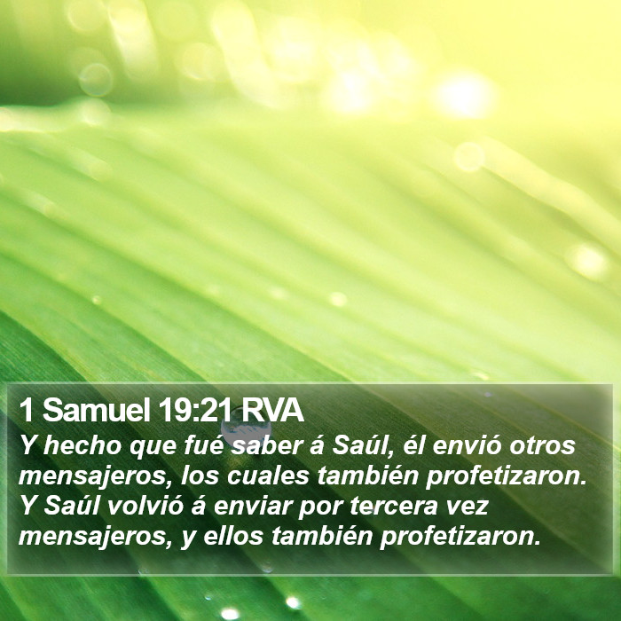 1 Samuel 19:21 RVA Bible Study