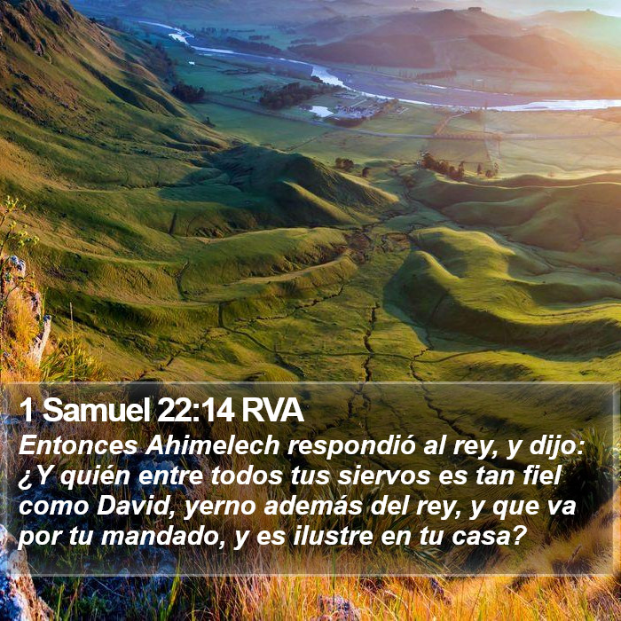 1 Samuel 22:14 RVA Bible Study