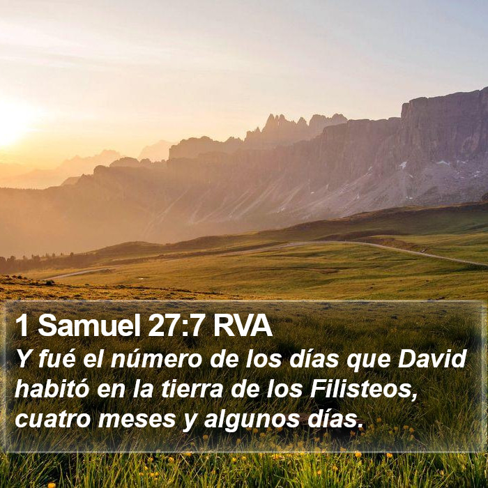 1 Samuel 27:7 RVA Bible Study