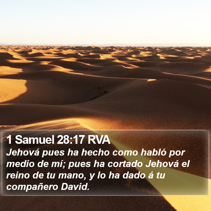 1 Samuel 28:17 RVA Bible Study