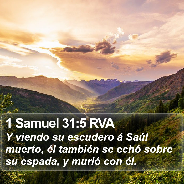 1 Samuel 31:5 RVA Bible Study