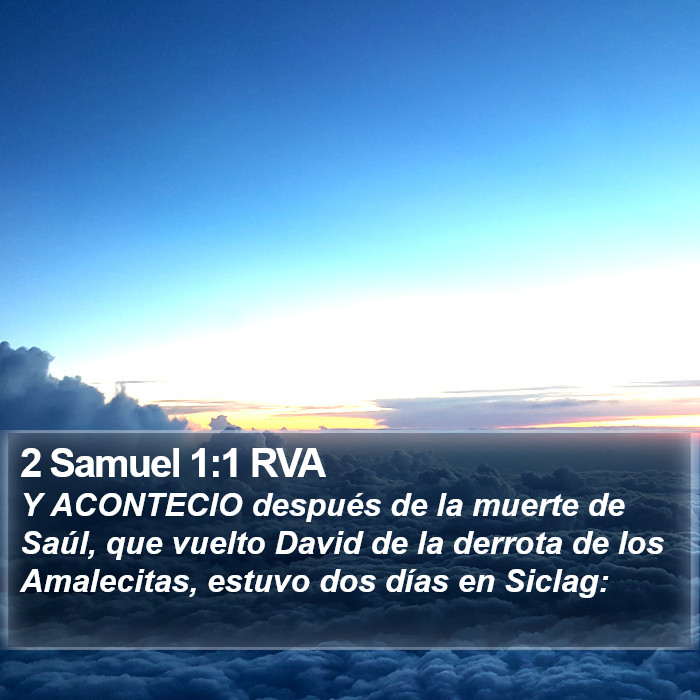 2 Samuel 1:1 RVA Bible Study