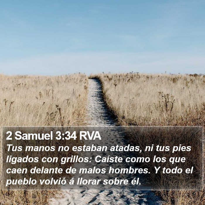 2 Samuel 3:34 RVA Bible Study