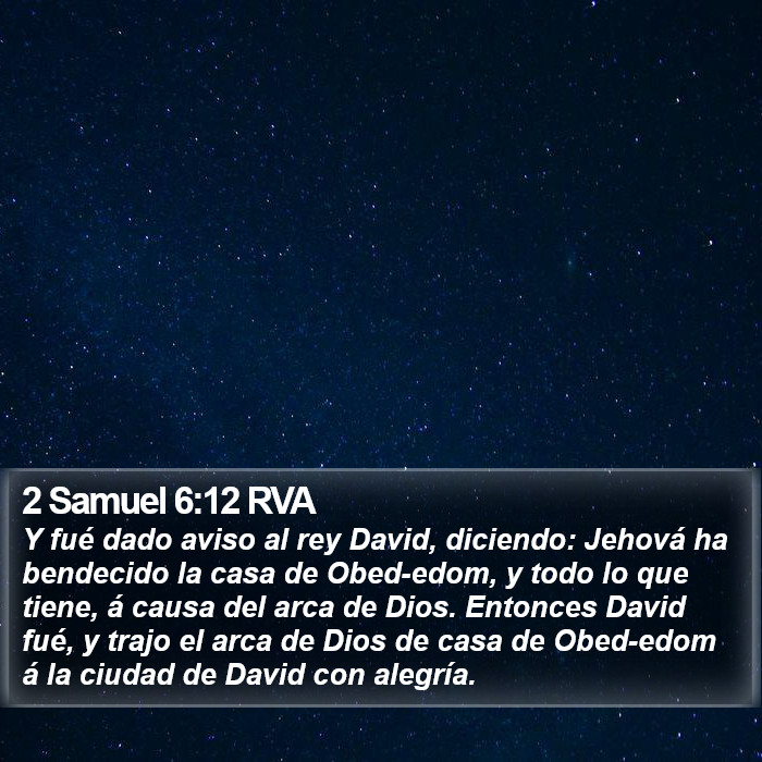 2 Samuel 6:12 RVA Bible Study