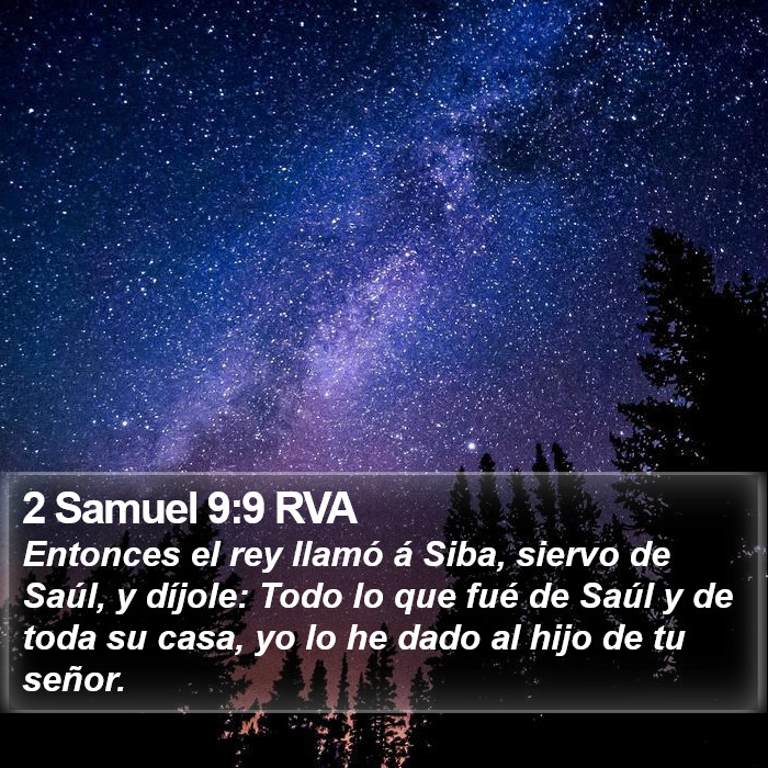 2 Samuel 9:9 RVA Bible Study