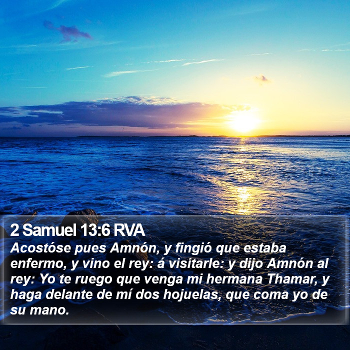 2 Samuel 13:6 RVA Bible Study