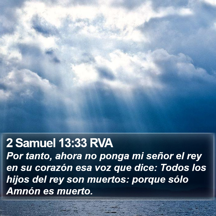 2 Samuel 13:33 RVA Bible Study