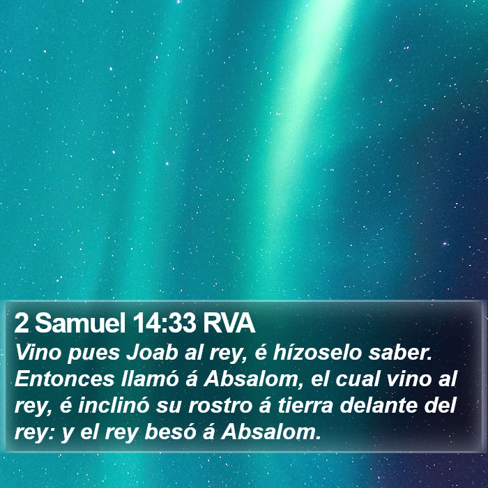 2 Samuel 14:33 RVA Bible Study