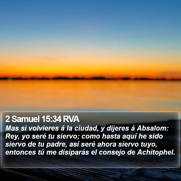 2 Samuel 15:34 RVA Bible Study