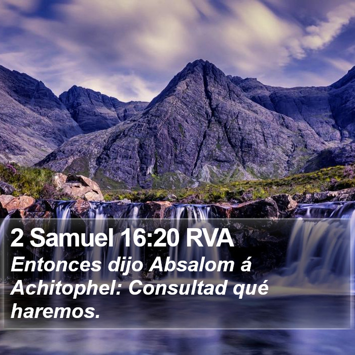 2 Samuel 16:20 RVA Bible Study