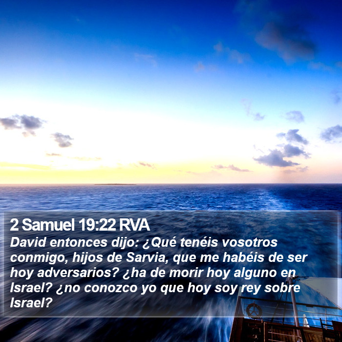 2 Samuel 19:22 RVA Bible Study