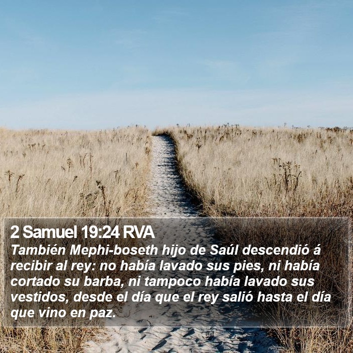 2 Samuel 19:24 RVA Bible Study