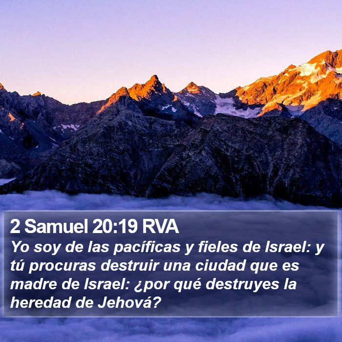 2 Samuel 20:19 RVA Bible Study