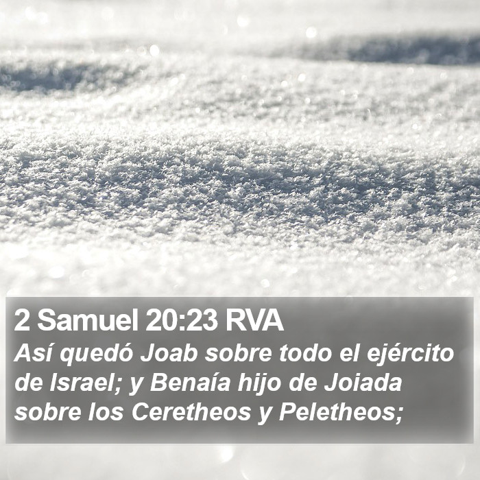 2 Samuel 20:23 RVA Bible Study