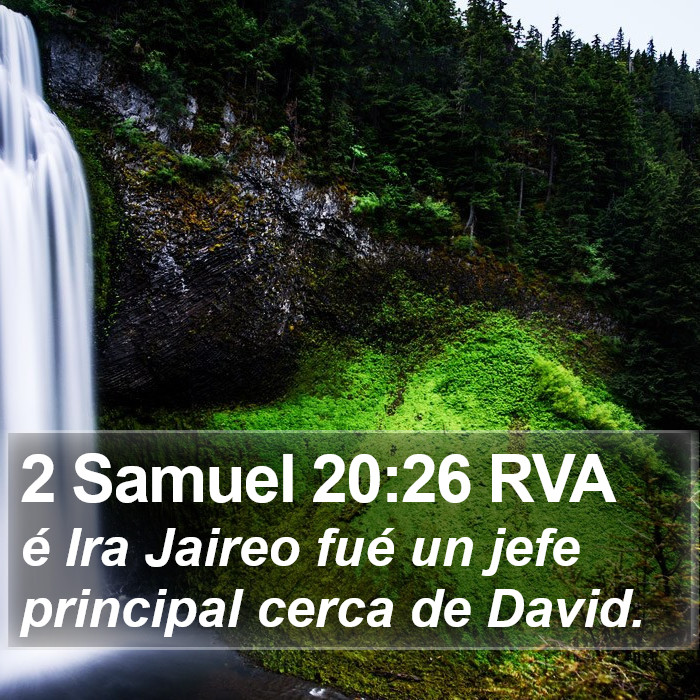 2 Samuel 20:26 RVA Bible Study