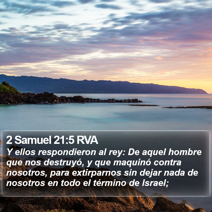 2 Samuel 21:5 RVA Bible Study