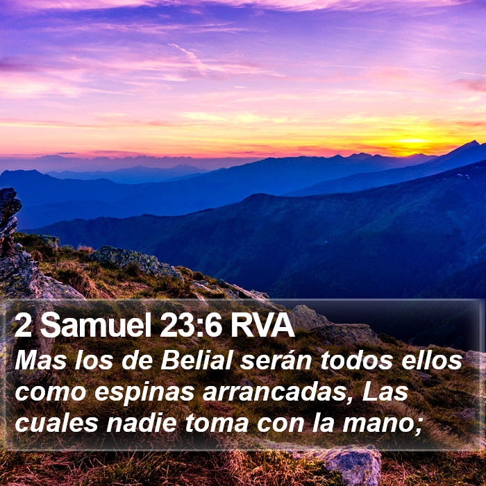 2 Samuel 23:6 RVA Bible Study