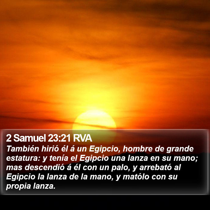 2 Samuel 23:21 RVA Bible Study