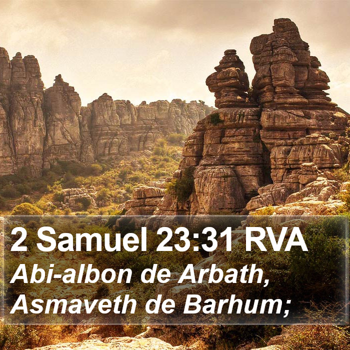 2 Samuel 23:31 RVA Bible Study