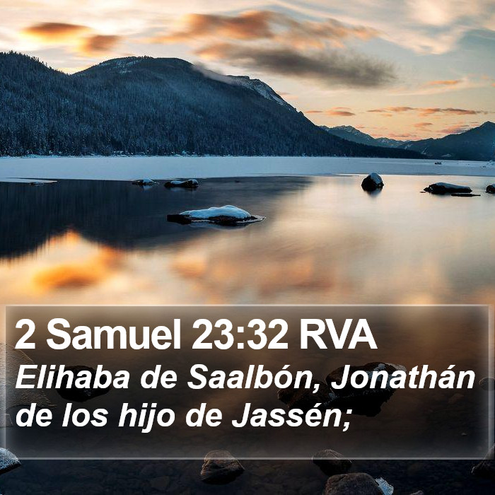 2 Samuel 23:32 RVA Bible Study