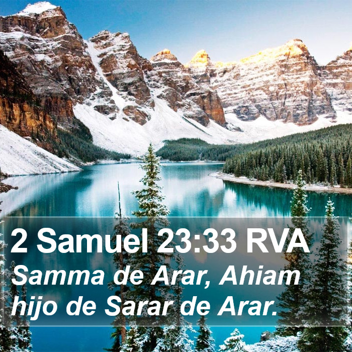 2 Samuel 23:33 RVA Bible Study