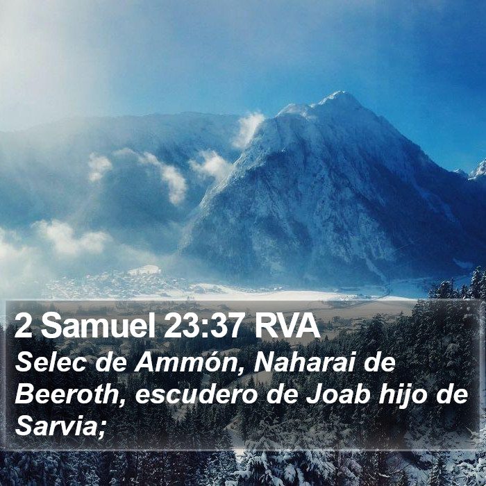 2 Samuel 23:37 RVA Bible Study