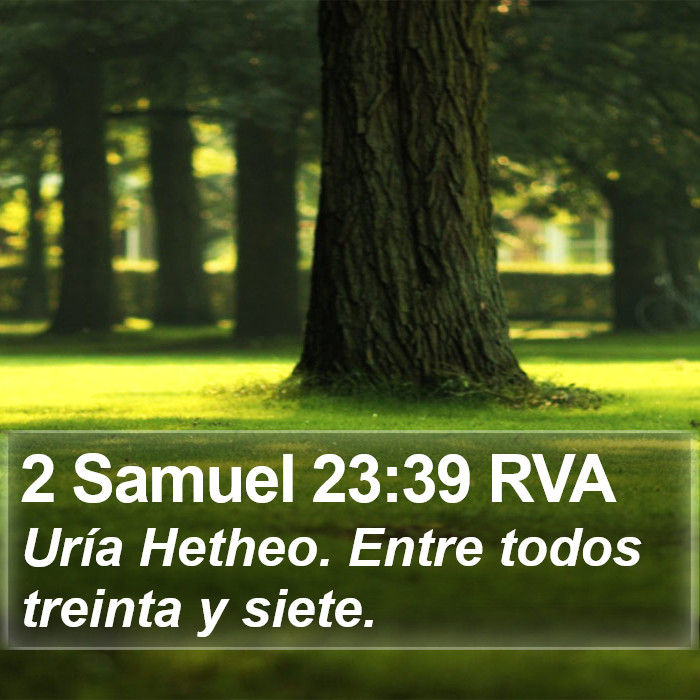 2 Samuel 23:39 RVA Bible Study